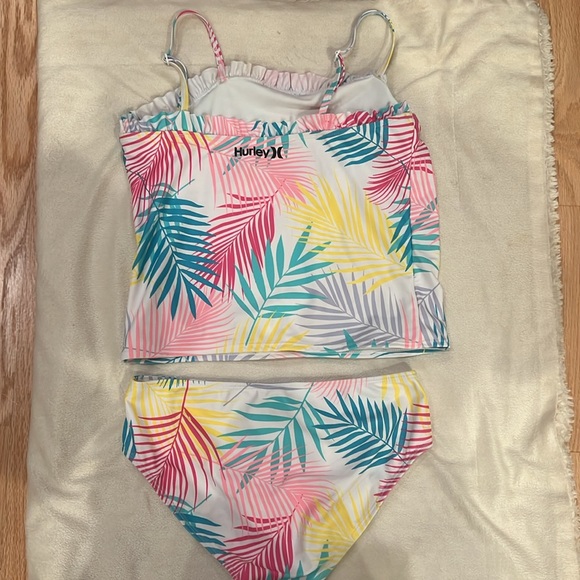 New w/o tags Girls Tankini Hurley size large - Picture 4 of 8